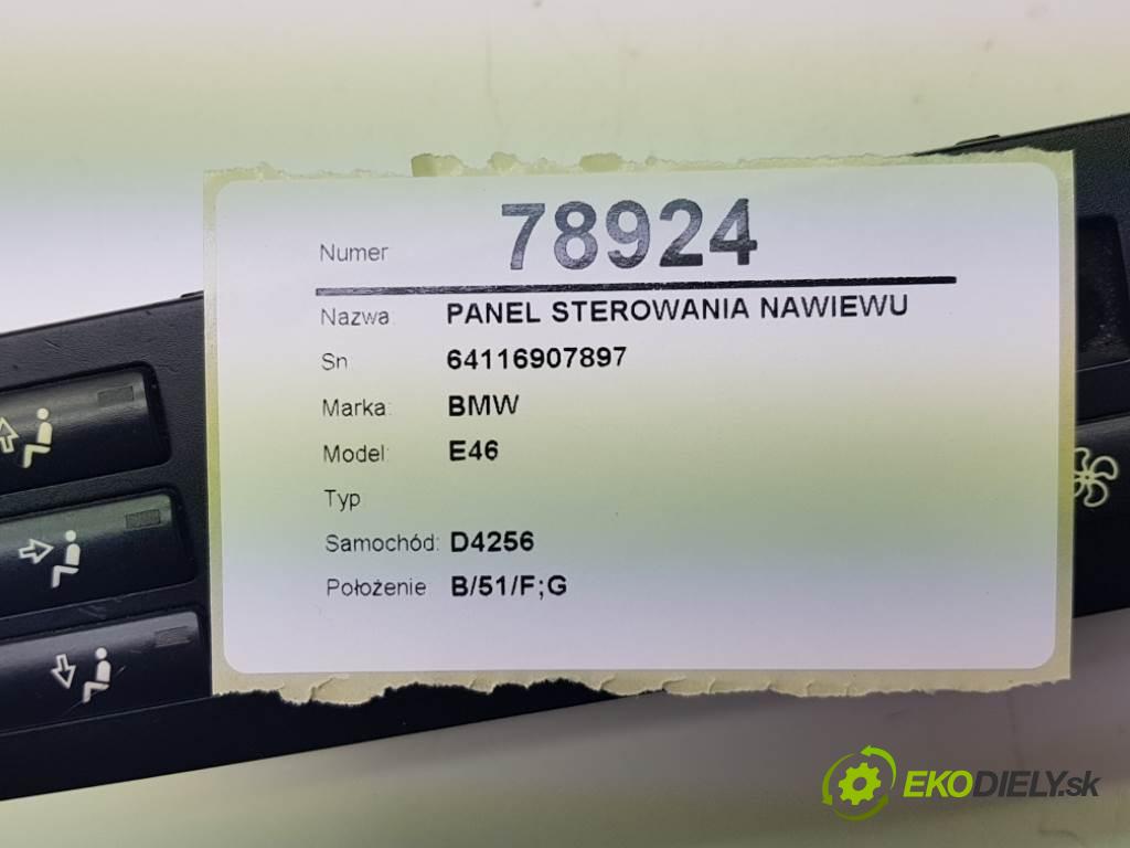 BMW E46  2021 100kW   1951 Panel ovládaní topení 64116907897 (Ovládaní topení a přepínače)