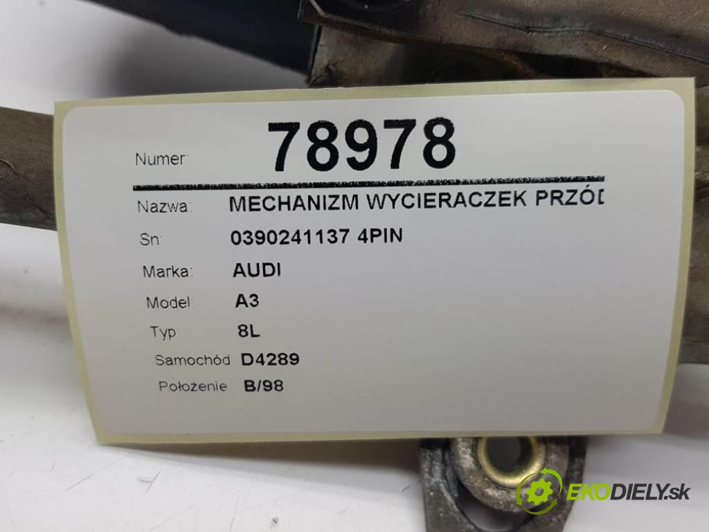 AUDI A3 8L 1998 74kW 8L 1595 mechanismus stěračů přední část 0390241137 4PIN (Motorky stěračů)