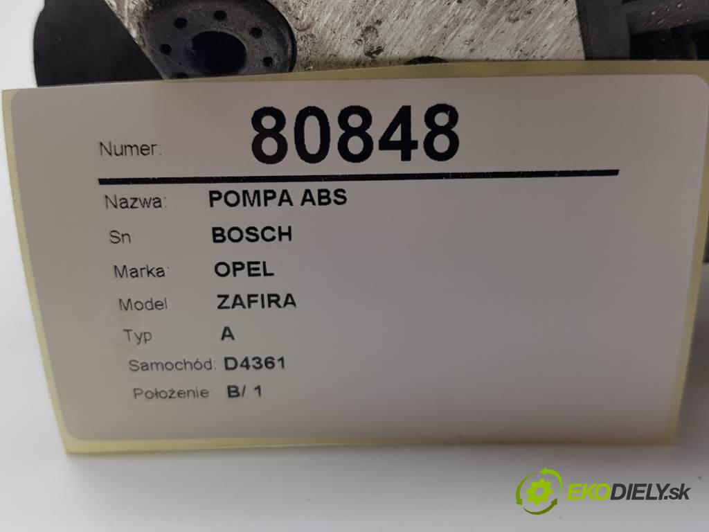 OPEL ZAFIRA A 2002 74kW A 1998 Pumpa ABS BOSCH  (Pumpy ABS)