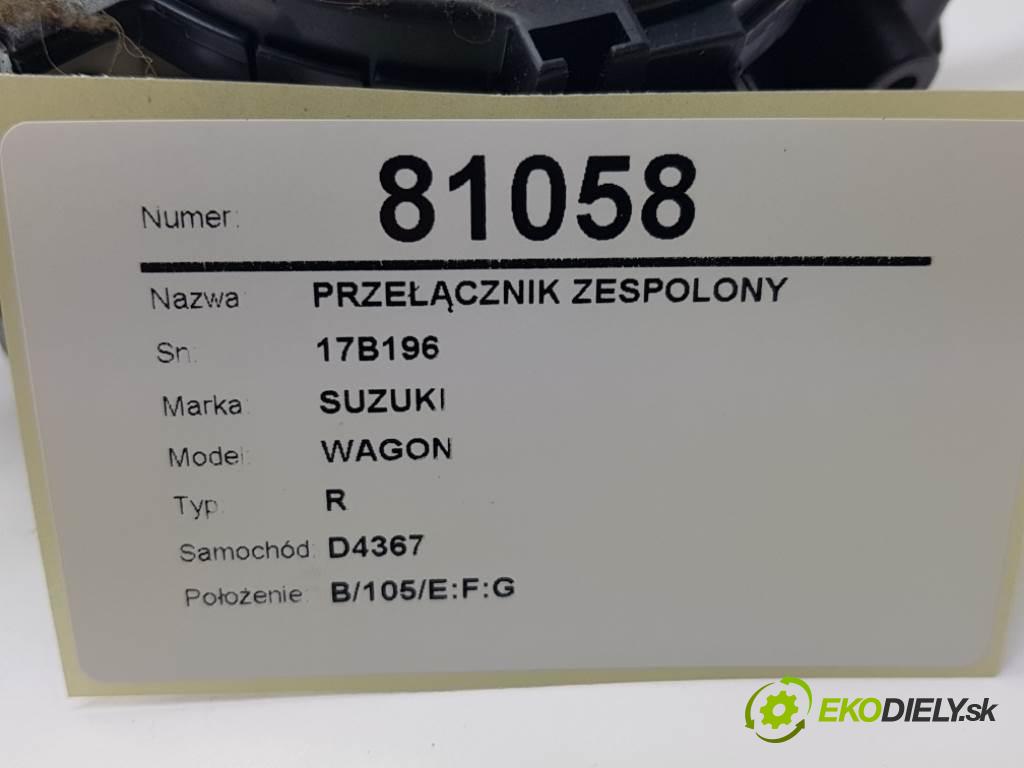 SUZUKI WAGON R 2000 48KW R 996 přepínač kombinovaný 17B196 (Ovládaní topení a přepínače)