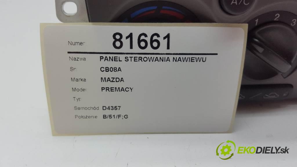 MAZDA PREMACY   2001 74kW   1840 Panel ovládaní topení CB08A (Ovládaní topení a přepínače)