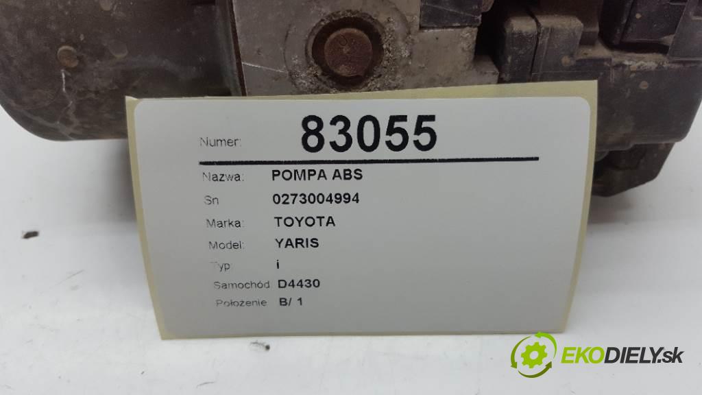 TOYOTA YARIS i 2002 50kw i 998 Pumpa ABS 0273004994 (Pumpy ABS)