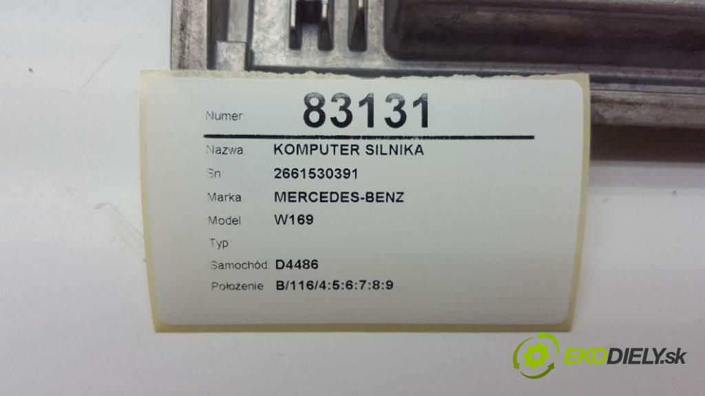 MERCEDES-BENZ W169   2008 70kw   1498 řídící jednotka motora 2661530391 (Řídící jednotky)