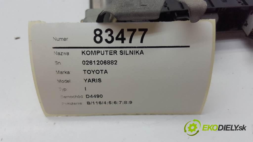 TOYOTA YARIS I 2002 50kw I 998 řídící jednotka motora 0261206882 (Řídící jednotky)