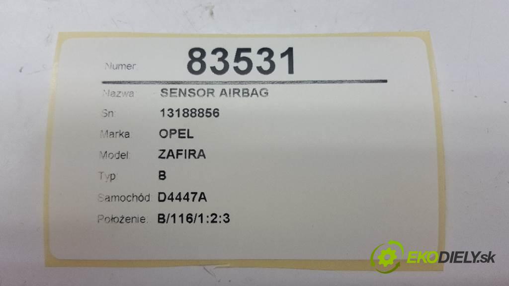 OPEL ZAFIRA B 2007 88kw B 1910 senzor airbag 13188856 (Snímače)