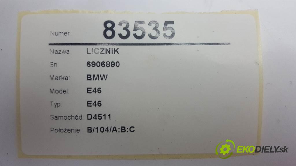 BMW E46 E46 2000 100kw E46 1951 Prístrojovka 6906890 (Prístrojové dosky, displeje)