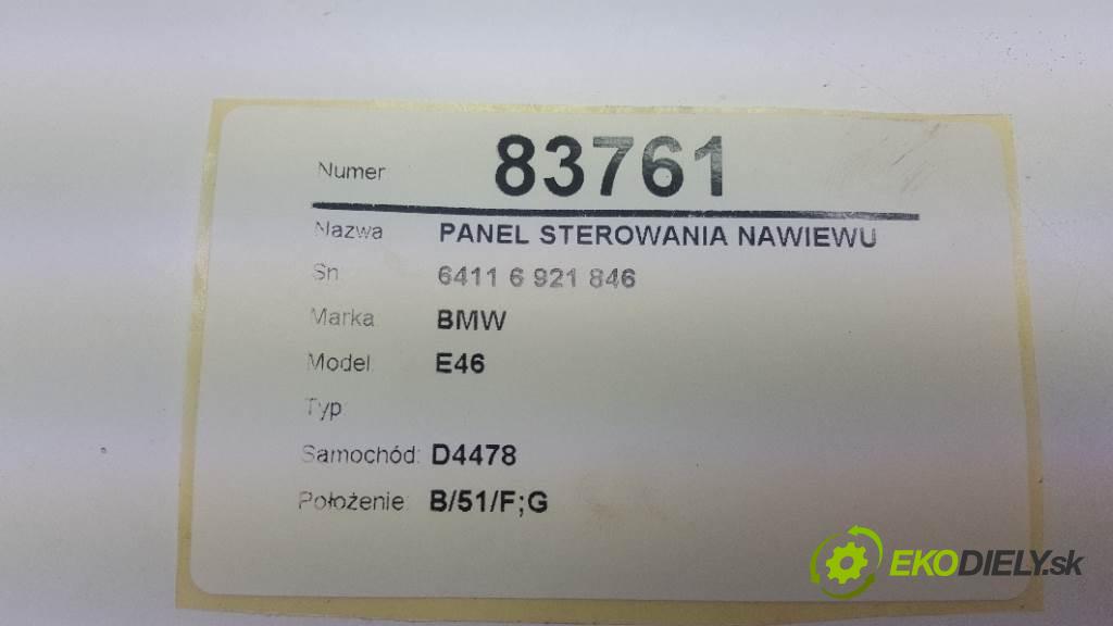 BMW E46  2002 85kW    1796 Panel ovládaní topení 6411 6 921 846 (Ovládaní topení a přepínače)