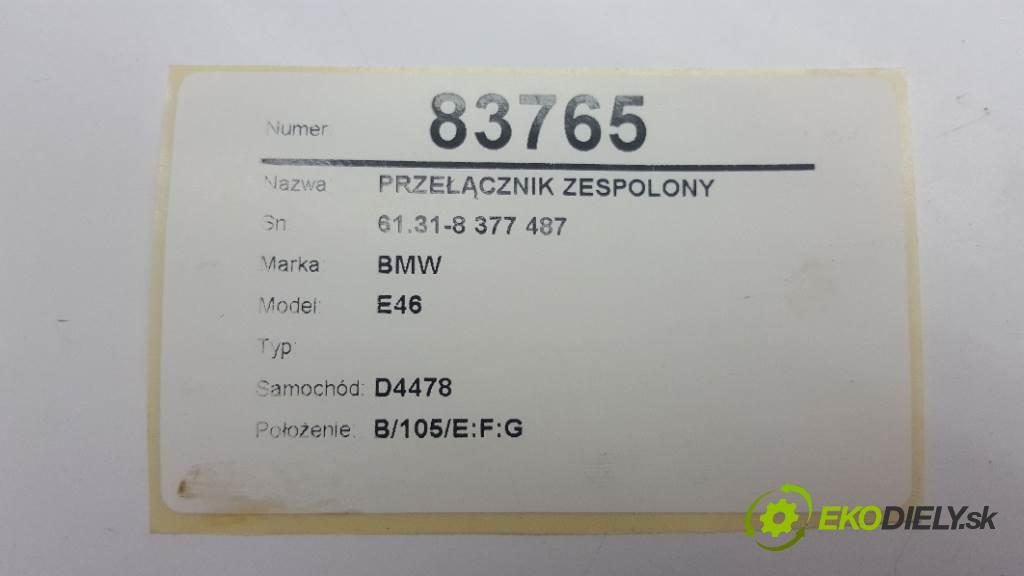 BMW E46  2002 85kW    1796 přepínač kombinovaný 61.31-8 377 487 (Ovládaní topení a přepínače)