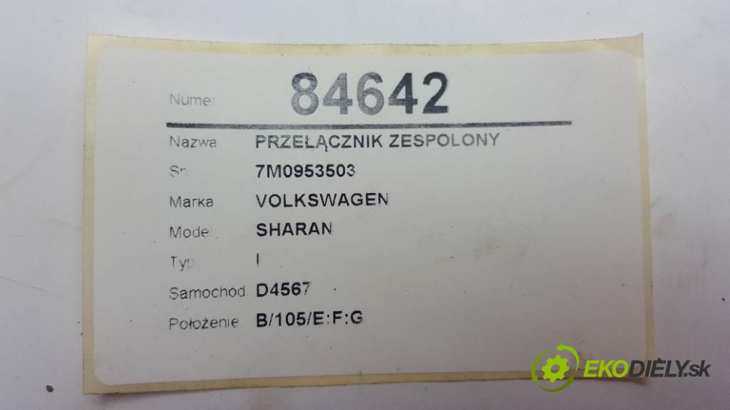 VOLKSWAGEN SHARAN I 1999 66kw I 1896 přepínač kombinovaný 7M0953503 (Ovládaní topení a přepínače)