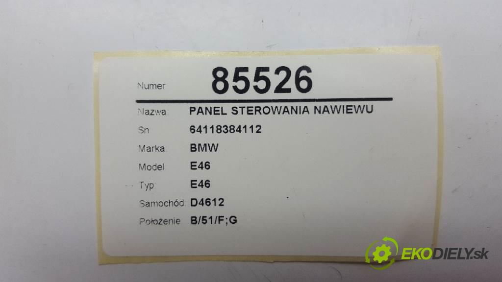 BMW E46 E46 1998 100kw E46 1950 Panel ovládaní topení 64118384112 (Ovládaní topení a přepínače)