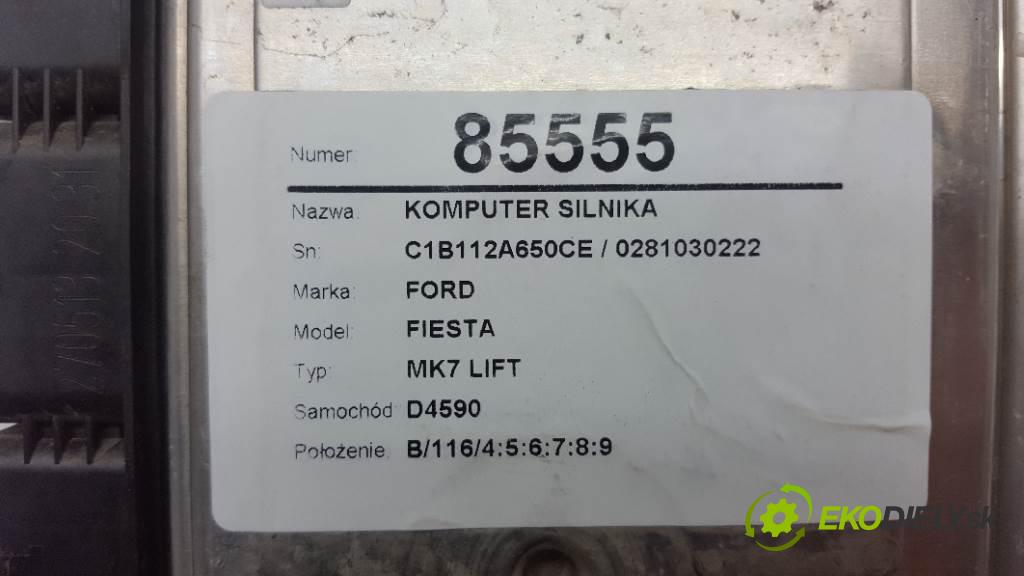 FORD FIESTA MK7 LIFT 2013 70kw MK7 LIFT 1560 riadiaca jednotka Motor C1B112A650CE / 0281030222 (Riadiace jednotky)