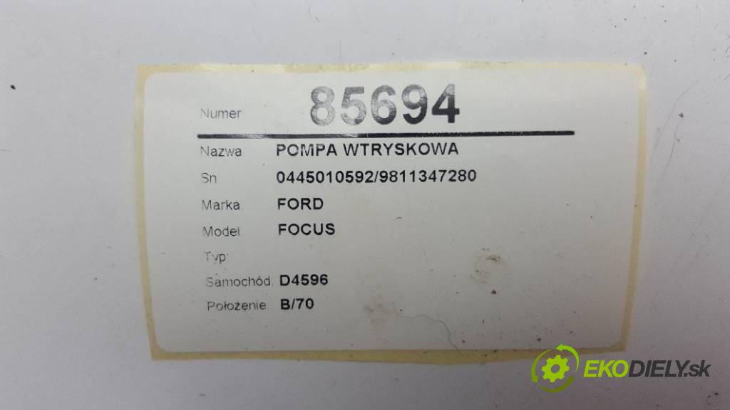 FORD FOCUS MK3 2016 70kW MK3 1499 Pumpa vstrekovacia 0445010592/9811347280 (Vstrekovacie čerpadlá)