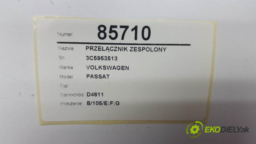 VOLKSWAGEN PASSAT  2008 77kW    1896 přepínač kombinovaný 3C5953513 (Ovládaní topení a přepínače)