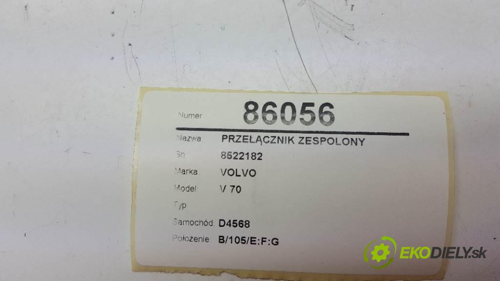 VOLVO V 70  2000 103kW    2461 Prepínač kombinovaný 8522182 (Prepínače, spínače, tlačidlá a ovládače kúrenia)