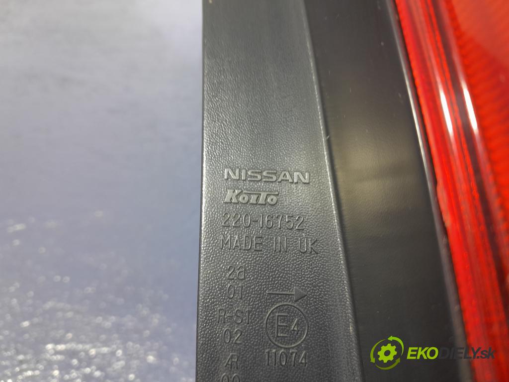 Nissan Note 2007 svetlo / reflektor zad Prava: Vonkajsia: 220-16752